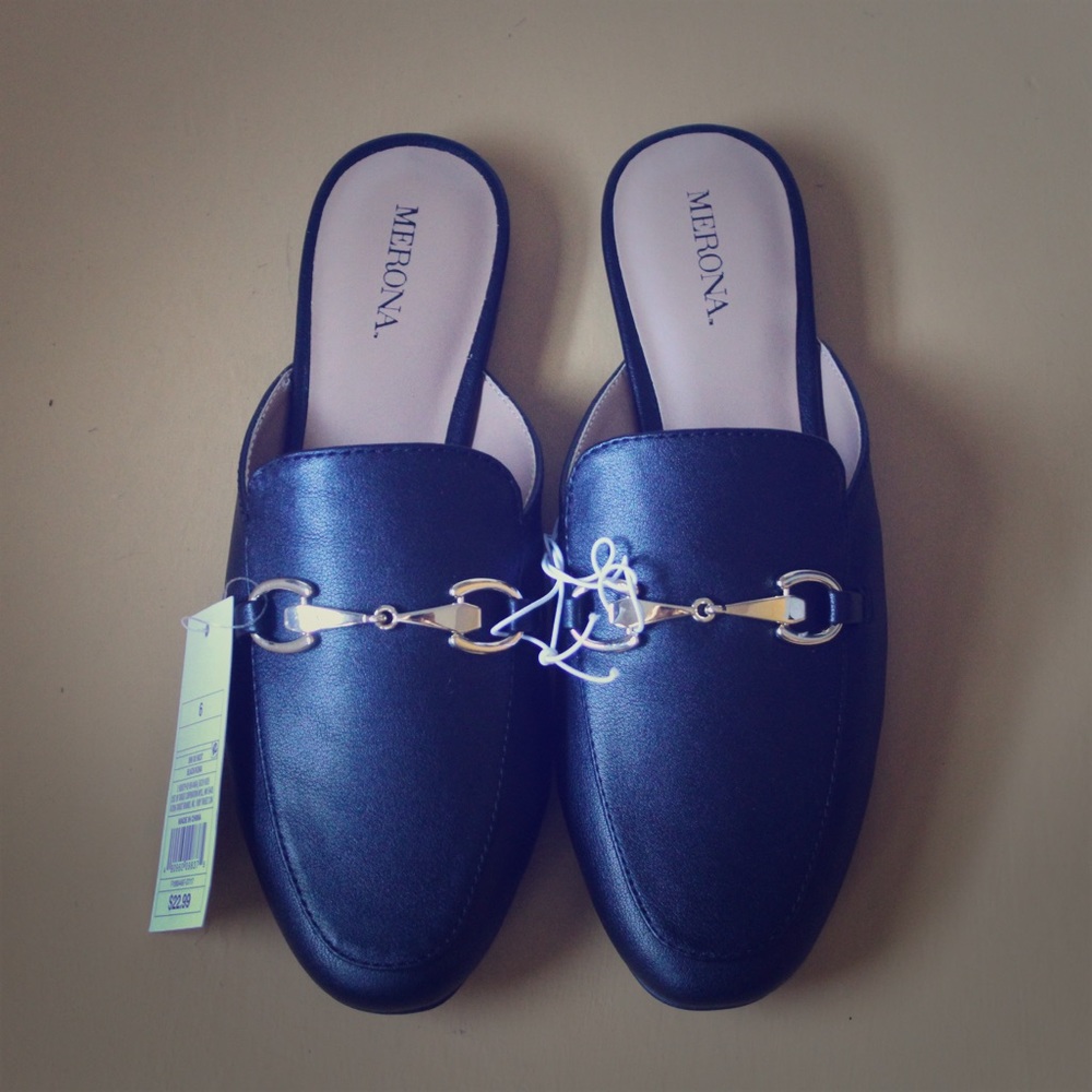 Black Merona Mules
